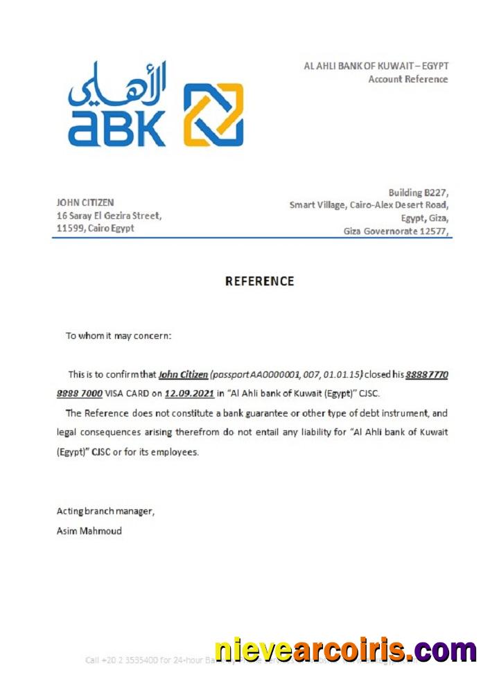 Egypt Al Ahli Bank of Kuwait closure reference